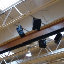 Technomad Noho loudspeakers provide clear audio and wide coverage for basketball and other indoor sports and events