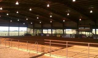 The Cowboy Fellowship Arena in southern Texas has a roof but is otherwise open air, requiring sustainable loudspeakers to protect against the wind-blown dirt and dust of the local environment