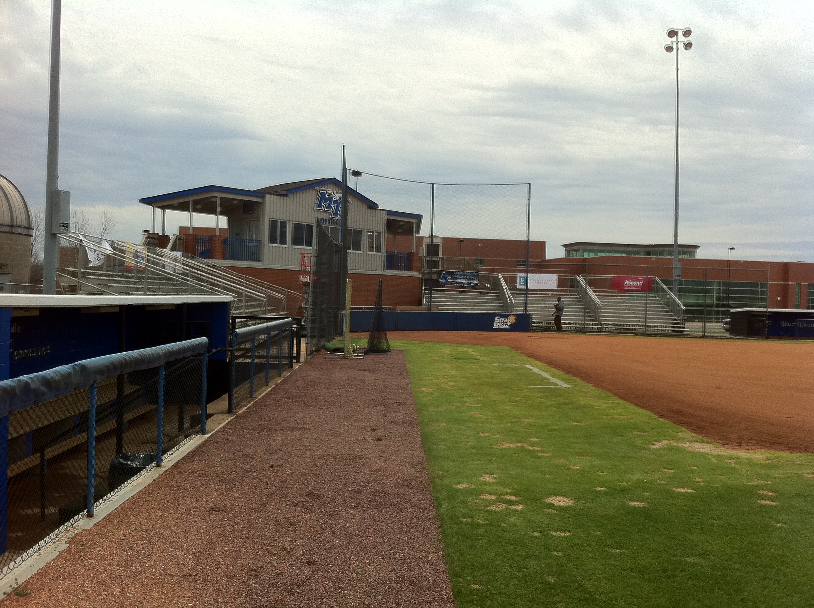 MTSU Blue Raiders Softball Field Press Box Right Field View